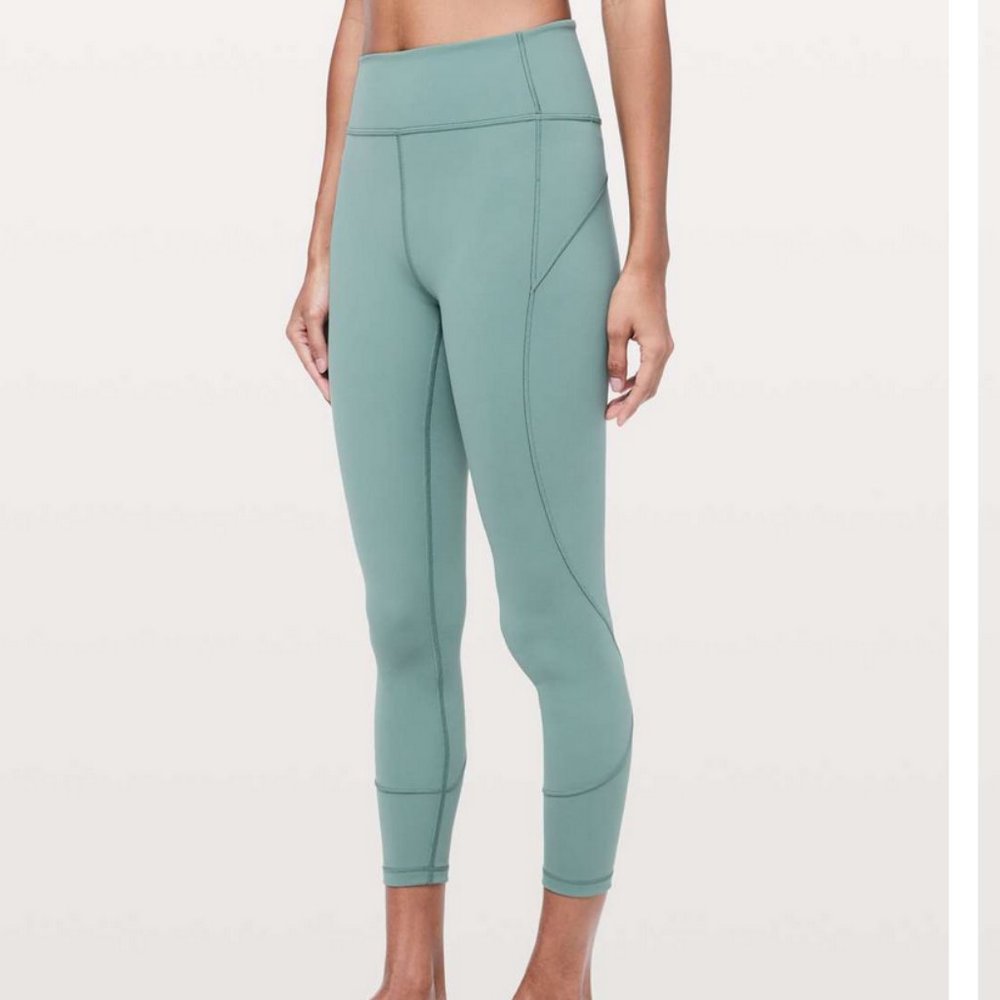 Lululemon In Movement Tight 25" Frosted Pine - Size 8
